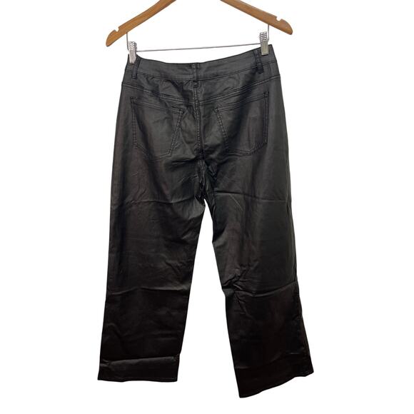 Shein Shiny Black Straight Leg Jeans Size 8/10 Pre-owned - Picture 2 of 11